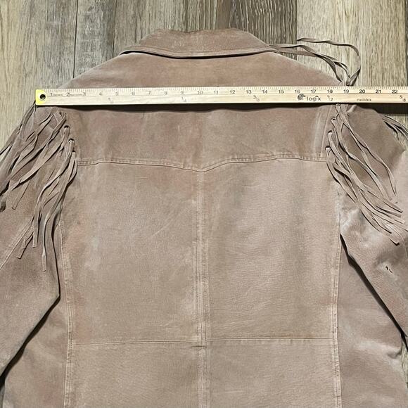 VTG Scully Suede Leather Fringe Jacket Mens XL Tan Western Cowboy Rodeo Biker - Picture 9 of 11